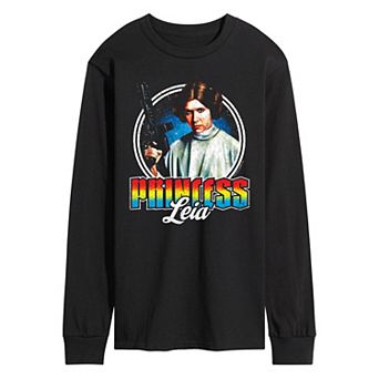 Men's Star Wars Princess Leia Vintage Long Sleeve Graphic Tee