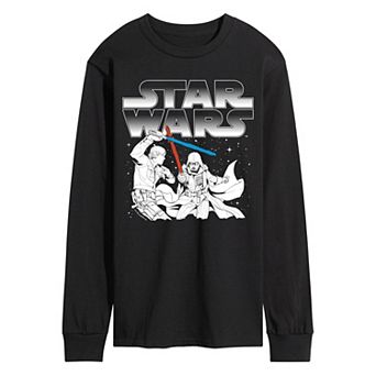 Men's Star Wars Luke vs Vader Long Sleeve Graphic Tee