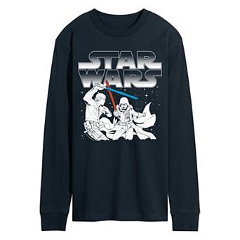 Men's Star Wars Luke vs Vader Long Sleeve Graphic Tee