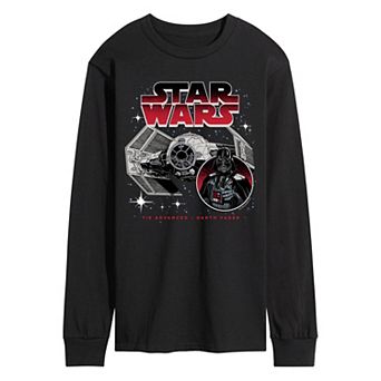 Men's Star Wars Tie Advanced Darth Vader Long Sleeve Graphic Tee