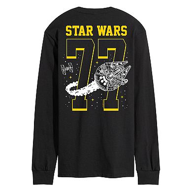 Men's Star Wars Est. 77 Jersey Retro Long Sleeve Graphic Tee