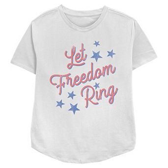 Women's Let Freedom Ring Americana Relaxed Fit Graphic Tee