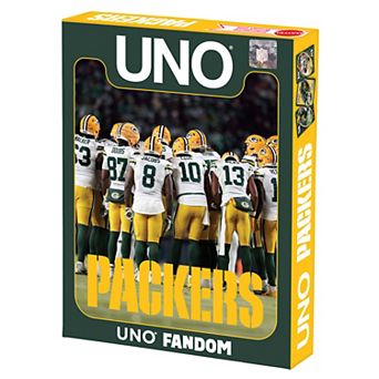 Mattel UNO Fandom NFL Packers Card Game with Foil Card