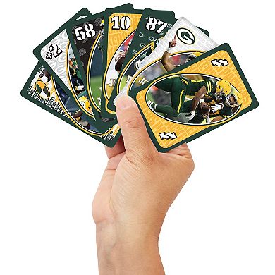 Mattel UNO Fandom NFL Packers Card Game with Foil Card
