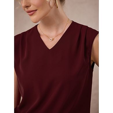 Women's Sleeveless Tank Top V Neck Camisole Casual Work Shirt