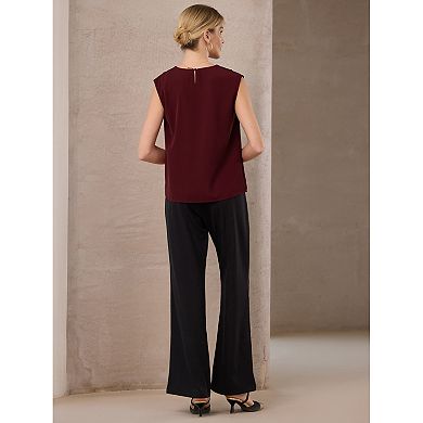 Women's Sleeveless Tank Top V Neck Camisole Casual Work Shirt