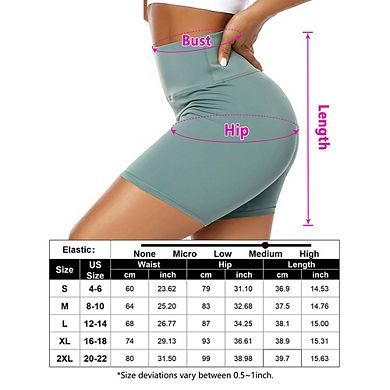 Womens Ruched Lifting Shorts High Waisted Tummy Control Workout Short for Yoga Athletic Cycling