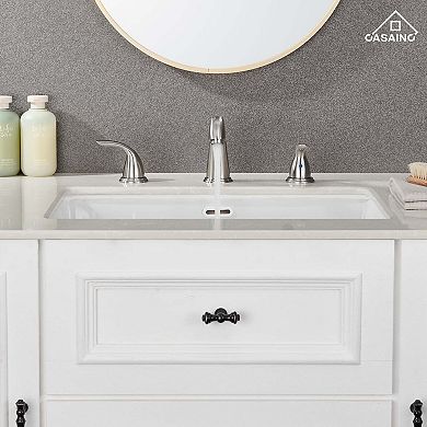Widespread Faucet 2-handle Bathroom Faucet with Drain 1.2 GPM