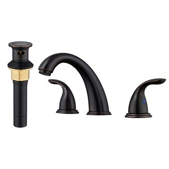 Widespread Faucet 2-handle Bathroom Faucet with Drain 1.2 GPM