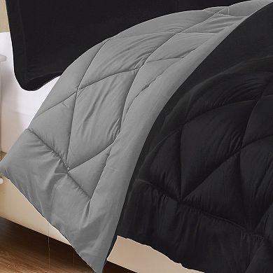 Elegant Comfort 3-Piece Reversible Diamond Stitched Comforter & Shams