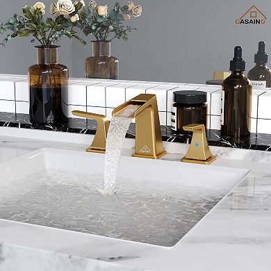 Widespread 2-handle Bathroom Faucet with Drain Assembly