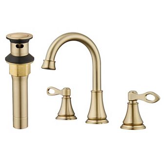8-inch Widespread Faucet 2-handle Bathroom Faucet with Drain 1.2 GPM
