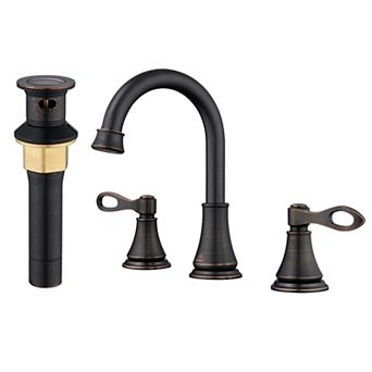8-inch Widespread Faucet 2-handle Bathroom Faucet with Drain 1.2 GPM