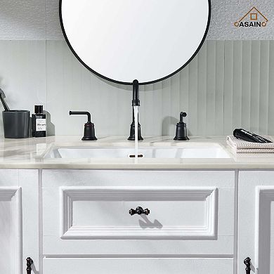 8-inch Widespread Faucet 2-handle Bathroom Faucet with Drain