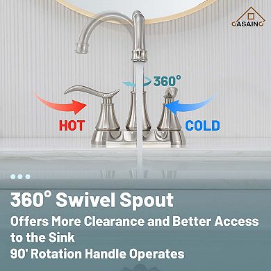 4-inch Centerset Bathroom Faucet with Drain