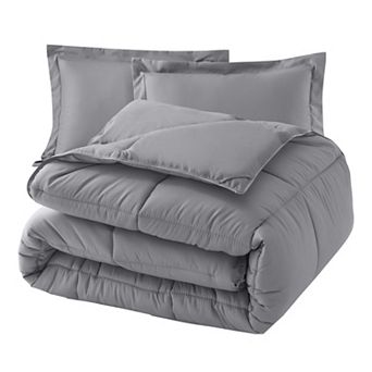 Elegant Comfort 3 pc Box Stitched Comforter & Shams - Duvet Insert with 4 Corner Tabs