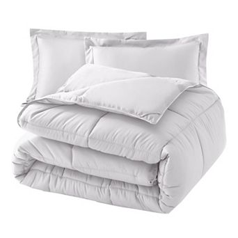 Elegant Comfort 3 pc Box Stitched Comforter & Shams - Duvet Insert with 4 Corner Tabs