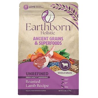 Earthborn Holistic Unrefined Roasted Lamb With Ancient Grains & Superfoods Dry Dog Food - 4 Lbs