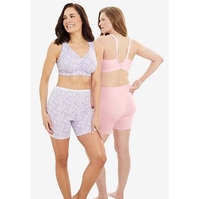 Comfort Choice Women's Plus Size 2-Pack Cotton Full Coverage Bra