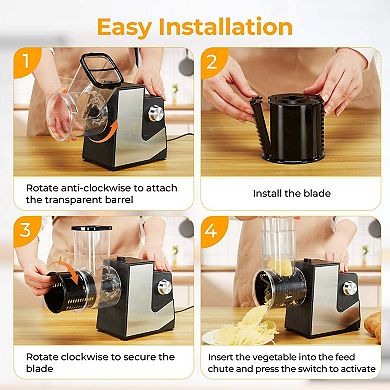 Efficient Electric Grater Multifunctional Slicer Shredder