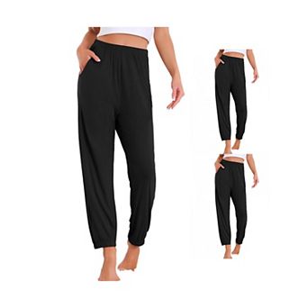 3 pc Women's Pajama Pants Soft Comfy Pj Pants Lounge Pants Sleepwear with Pockets