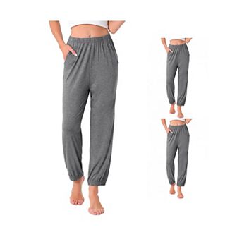 3 pc Women's Pajama Pants Soft Comfy Pj Pants Lounge Pants Sleepwear with Pockets