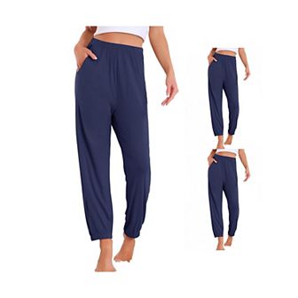 3 pc Women's Pajama Pants Soft Comfy Pj Pants Lounge Pants Sleepwear with Pockets