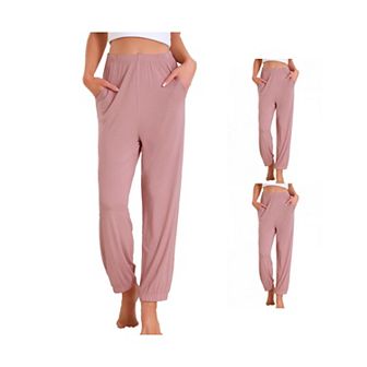 3 pc Women's Pajama Pants Soft Comfy Pj Pants Lounge Pants Sleepwear with Pockets