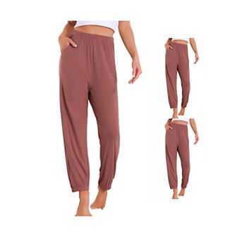 3 pc Women's Pajama Pants Soft Comfy Pj Pants Lounge Pants Sleepwear with Pockets