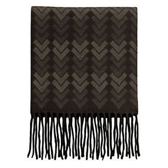 Italian Inspired Scarf for Men, Double-Sided Classic Herringbone Pattern Scarf