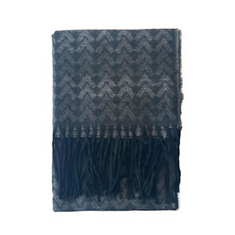 Italian Inspired Scarf for Men, Double-Sided Classic Herringbone Pattern Scarf