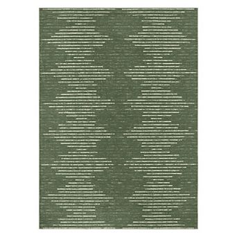 Garvee Modern Geometric Area Rug Ultra Thin Machine Washable Indoor Carpet for Living Room
