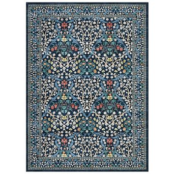 Garvee Machine Washable Non Slip Stain Resistant Modern Flower Printed Area Rug for Home Decor