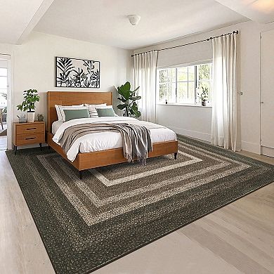 Garvee Modern Loop Track Area Rug Machine Washable Non Slip Indoor Carpet