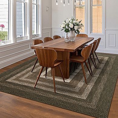 Garvee Modern Loop Track Area Rug Machine Washable Non Slip Indoor Carpet