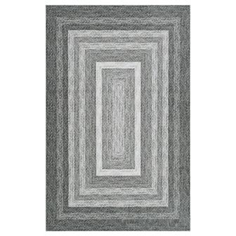 Garvee Modern Loop Track Area Rug Machine Washable Non Slip Indoor Carpet