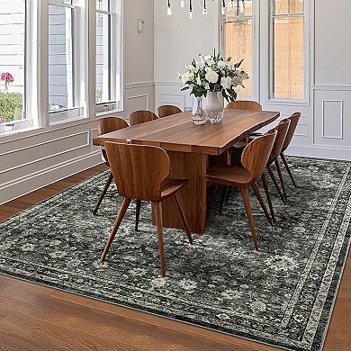 Garvee Vintage Distressed Boho Machine Washable Area Rug Non Slip Non Shedding for Bedroom Kitchen