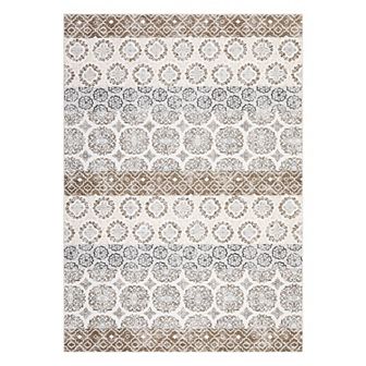 Garvee Machine Washable Bohemian Plain Brocade Pattern Non Slip Area Rugs for Living Room