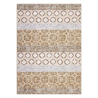 Garvee Machine Washable Bohemian Plain Brocade Pattern Non Slip Area Rugs for Living Room