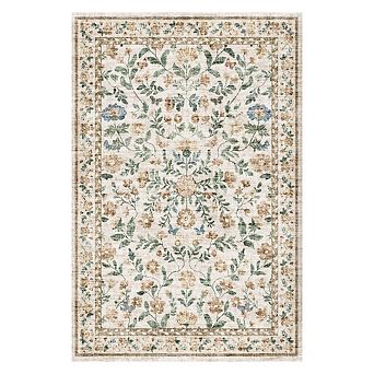 Garvee Pastoral Style Area Rug Ultra Thin Non Slip Stain Resistant Carpet for Home Decor