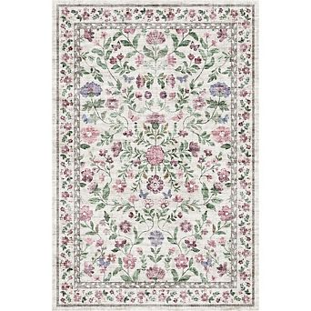 Garvee Pastoral Style Area Rug Ultra Thin Non Slip Stain Resistant Carpet for Home Decor