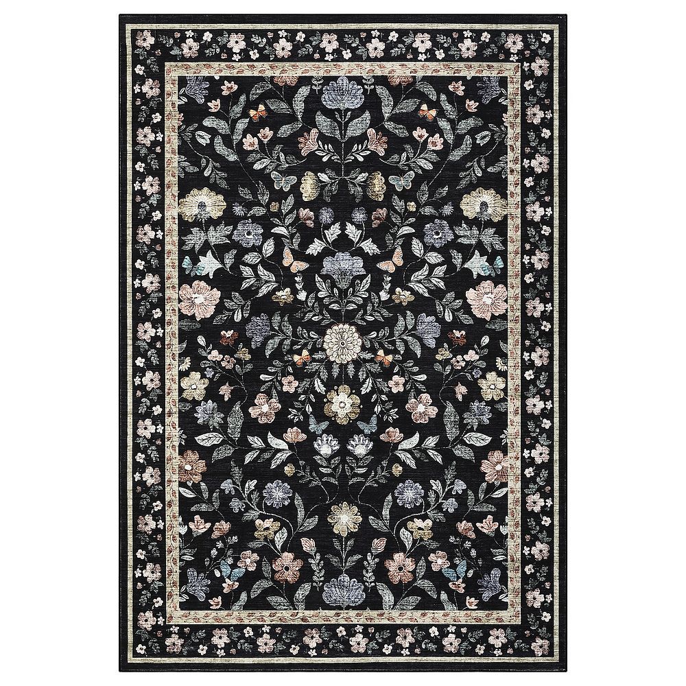 Garvee Pastoral Style Area Rug Ultra Thin Non Slip Stain Resistant ...