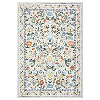 Garvee Pastoral Style Area Rug Ultra Thin Non Slip Stain Resistant Carpet for Home Decor