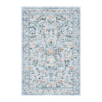 Garvee Pastoral Style Area Rug Ultra Thin Non Slip Stain Resistant Carpet for Home Decor