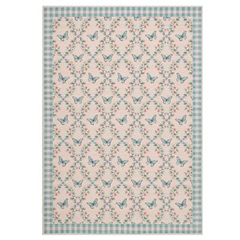 Garvee Floral & Butterfly Printed Non Slip Area Rug Machine Washable Carpet for Home Decor