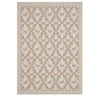 Garvee Floral & Butterfly Printed Non Slip Area Rug Machine Washable Carpet for Home Decor