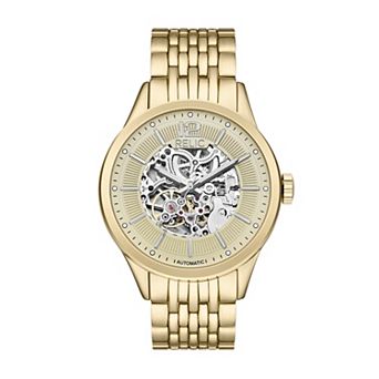 Relic by Fossil Men's Gold Tone Skeleton Dial Automatic Bracelet Watch - ZRT0002