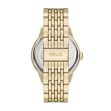 Relic by Fossil Men's Gold Tone Skeleton Dial Automatic Bracelet Watch - ZRT0002