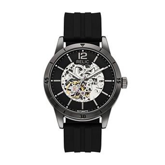 Relic by Fossil Men's Skeleton Dial Automatic Watch with Rubber Strap - ZRT0003
