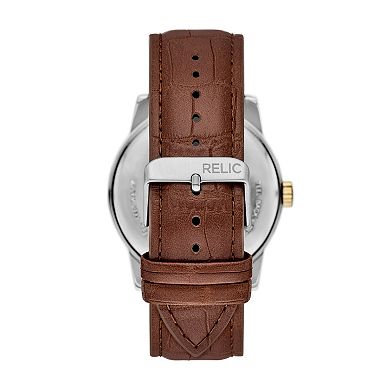 Relic by Fossil Men's Automatic Leather Strap Watch